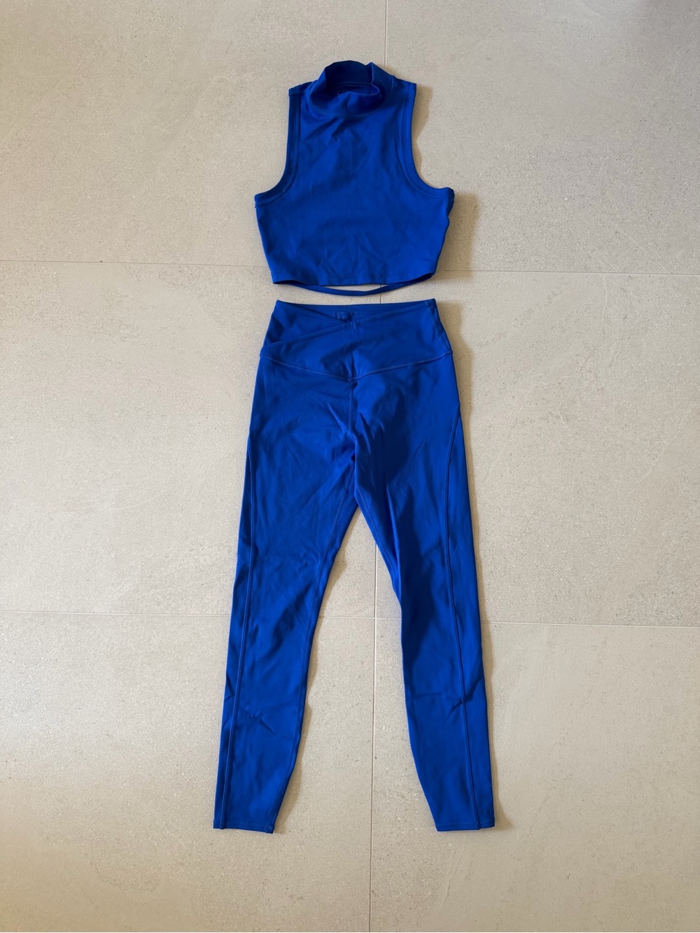 CAMILA COELHO Clara Tank size S in Royal Blue and Carina 7/8 Legging size XS set